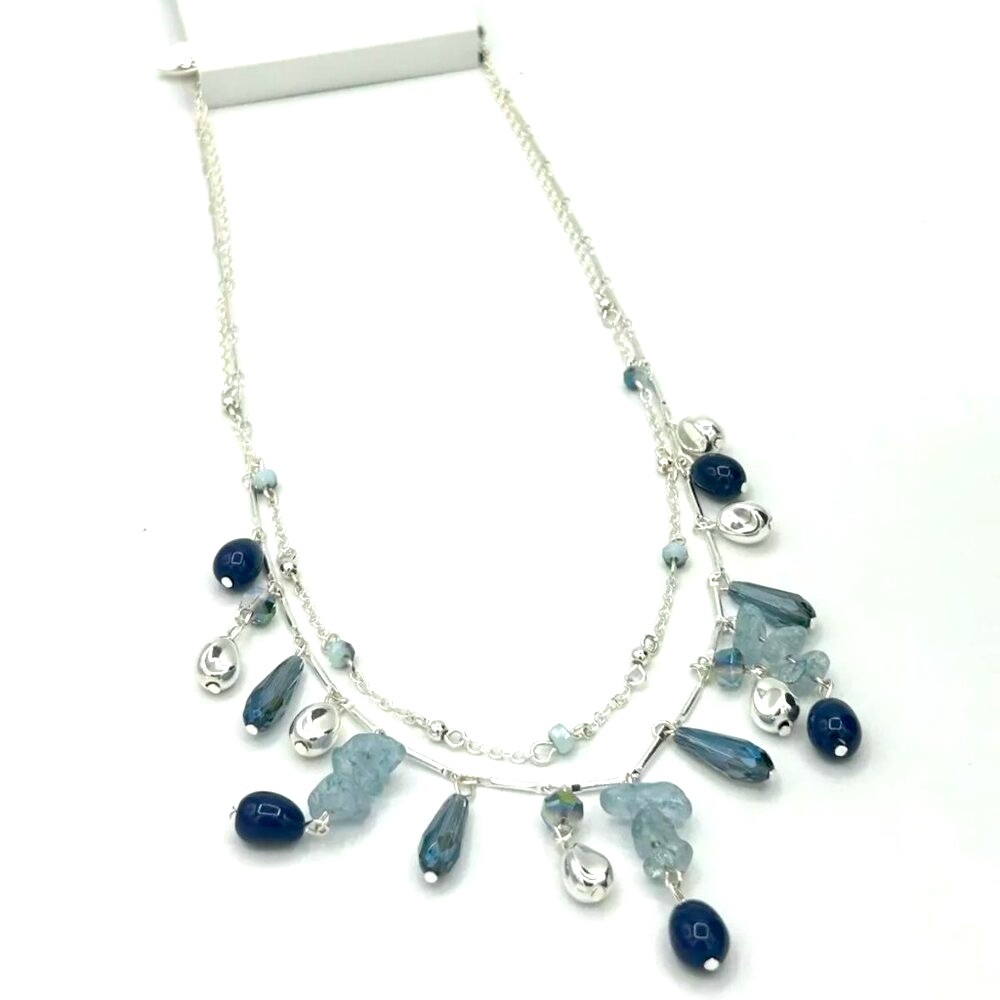 NWT Style & Co. Mixed Bead Layered Statement Necklace, 17-1/5" + 3" extender
